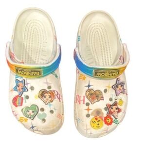 Crocs Rainbow High Clogs Jibbitz Character Print Slip On Shoes‎ Kids Siz…
